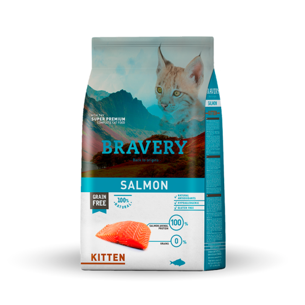 Bravery Salmón Kitten 2 KG