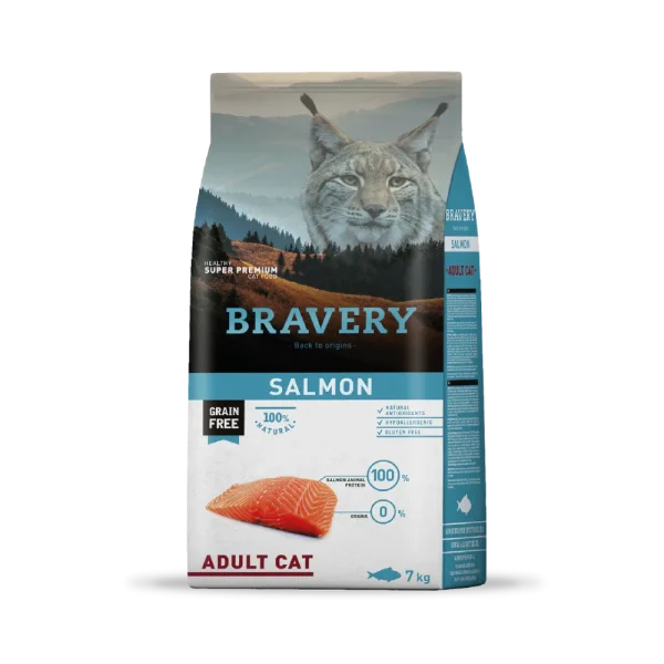 Bravery Gato Adulto Salmón 7 KG