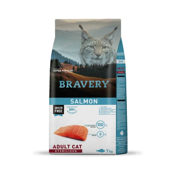 Bravery Gato Adulto Salmón Esterilizado 7 KG