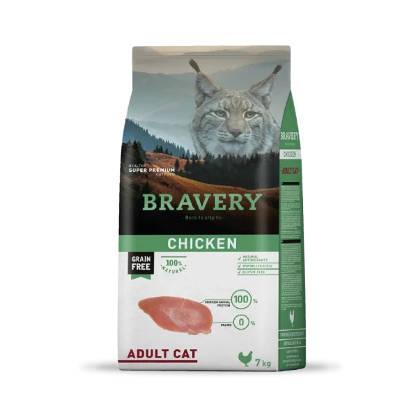 Bravery Gato Adulto Chicken/Pollo 7 KG