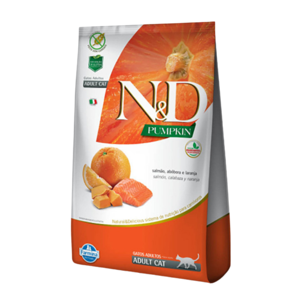 N&D PUMPKIN FELINE ADULT SALMON 1.5 KG