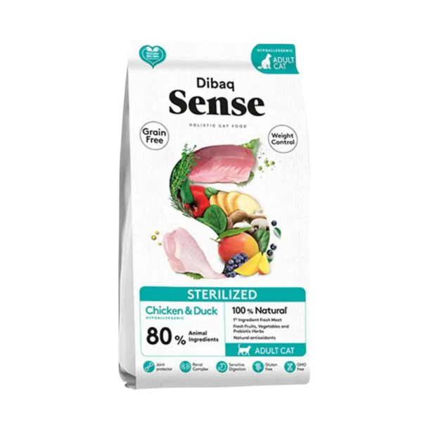 Sense Gato Esterilizado Grain Free Pollo y Pato  1.5 KG