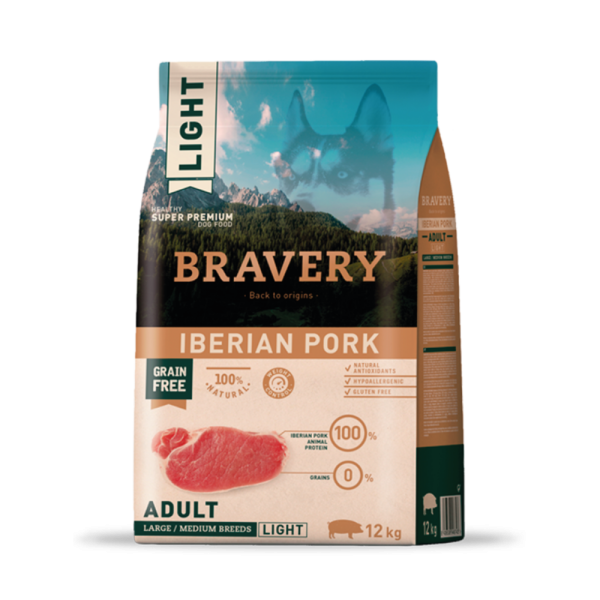 Bravery Iberian Pork Light Adulto Raza Mediana/Grande 12 KG