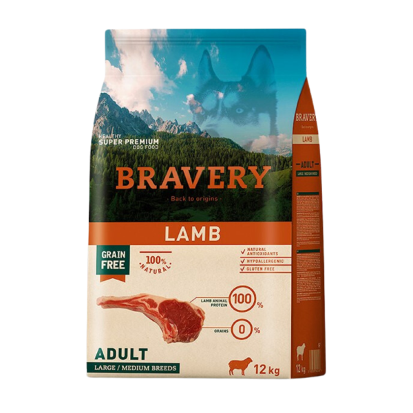 Bravery Cordero Adulto Raza Mediana a Grande 12 KG