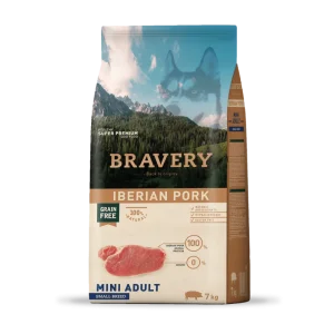 Bravery Perro Iberian Pork (Cerdo Ibérico) Mini Adulto Razas Pequeñas 7 KG