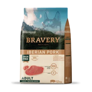 Bravery Perro Iberian Pork (Cerdo Ibérico) Adulto Raza Mediana/Grande 12 KG