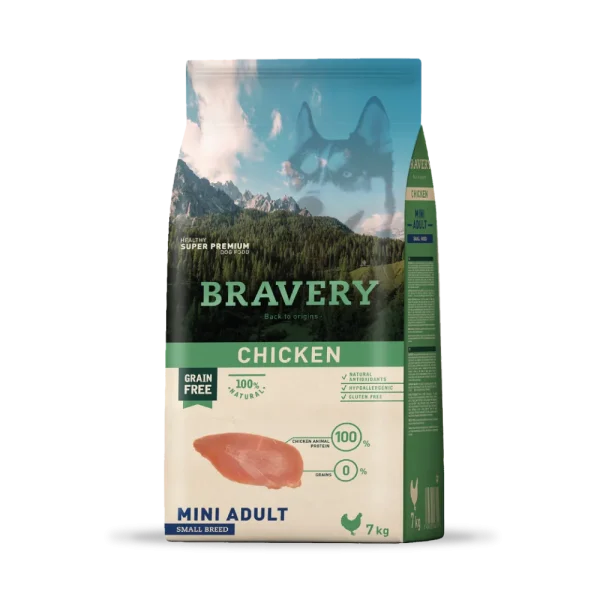 Bravery Pollo Adulto Mini Razas Pequeñas 7 KG
