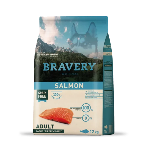 Bravery Perro Salmón Adulto Raza Mediana/Grande 12 KG