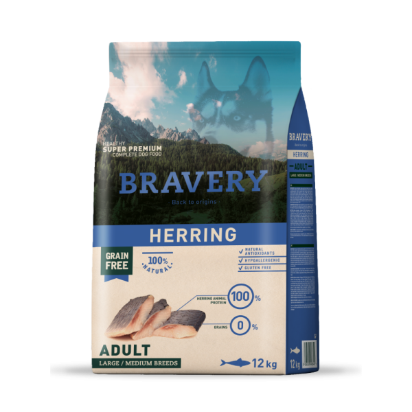 Bravery Herring Arenque Adulto Raza Mediana/Grande 12 KG