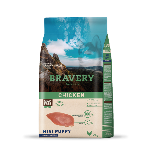 Bravery Pollo Cachorros Raza Pequeña 2 KG