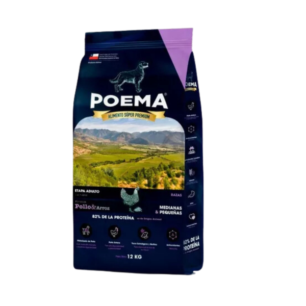 Poema Pollo Adulto Razas Pequeñas y Medianas 12 KG