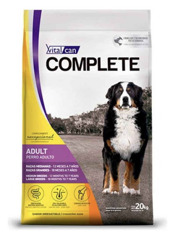 Vitalcan Complete Perro Adulto Razas Medianas y Grandes 20 kg
