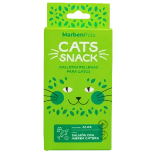 Cat Snacks Galleta Rellena Salmón con Hierba Gatera
