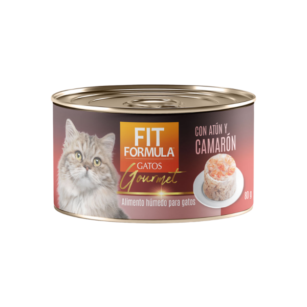 Fit Lata Gourmet Gato Atun Camaron 80gr