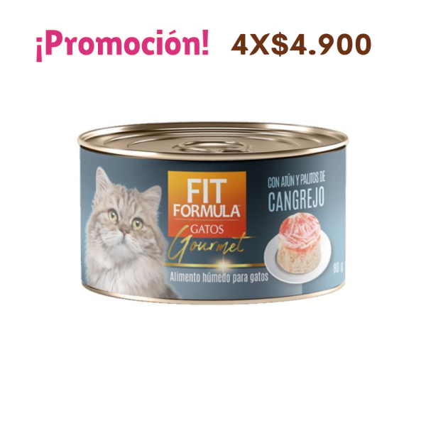 Fit Lata Gourmet Gato Cangrejo Patitas 80 gr x4