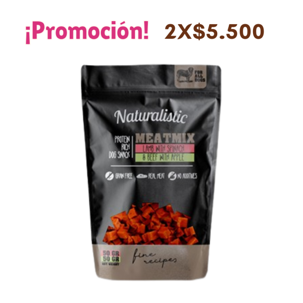 Naturalistic Snack - Cordero Espinaca Carne Manzana GF