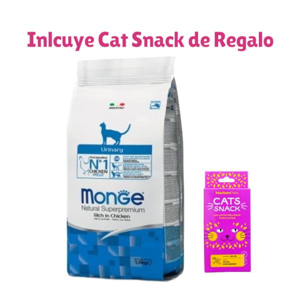 Monge Urinary Mantención 1.5 Kg + Cat Snack de regalo