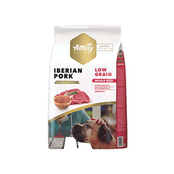 Amity SP Low Grain para perros adultos sabor cerdo