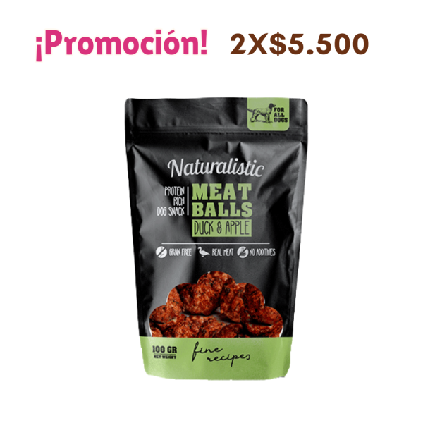 Naturalistic Snack - MeatBall  Pato con Manzana Grain Free