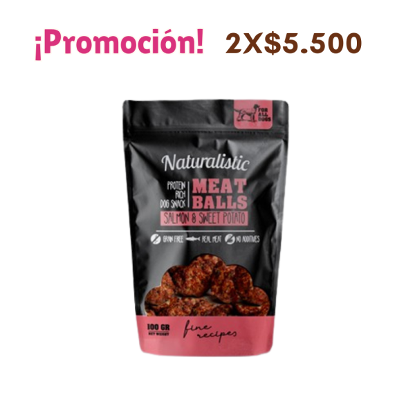 Naturalistic Snack - MeatBall Salmon con Camote Grain Free