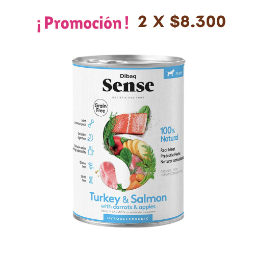 Lata Sense Cachorro Pavo y Salmón 380 gr