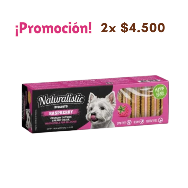 Naturalistic Biscuits Raspberry Cream 120 gr