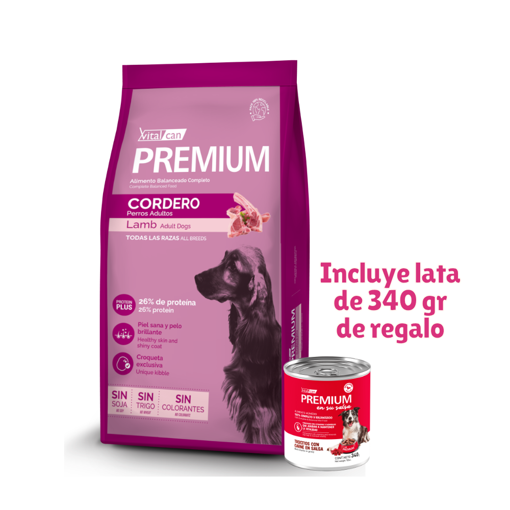 Vitalcan Adulto Cordero 20 kg + lata de regalo