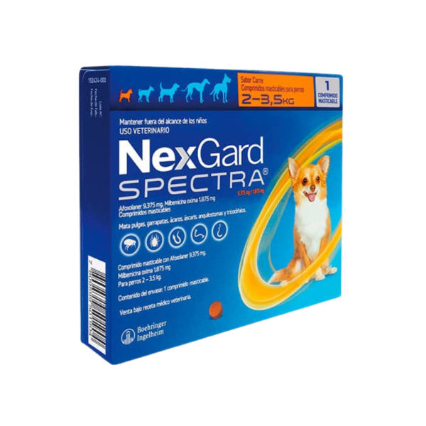 Desparasitante Nexgard Spectra 2 a 3.5Kg