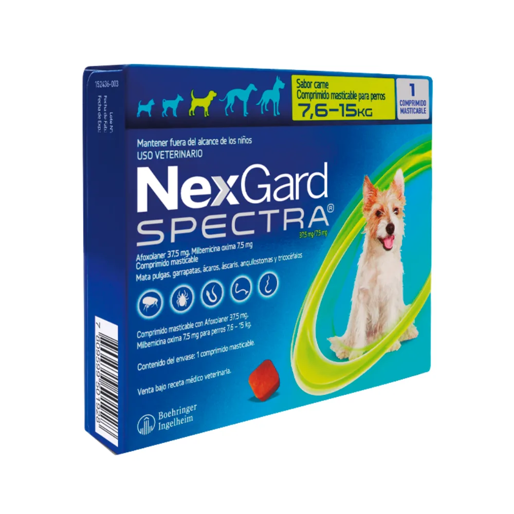 Desparasitante Nexgard Spectra 7.6 a 15Kg - 1 comp