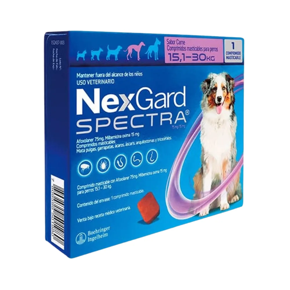 Desparasitante Nexgard Spectra 15.1 – 30Kg - 1 comp