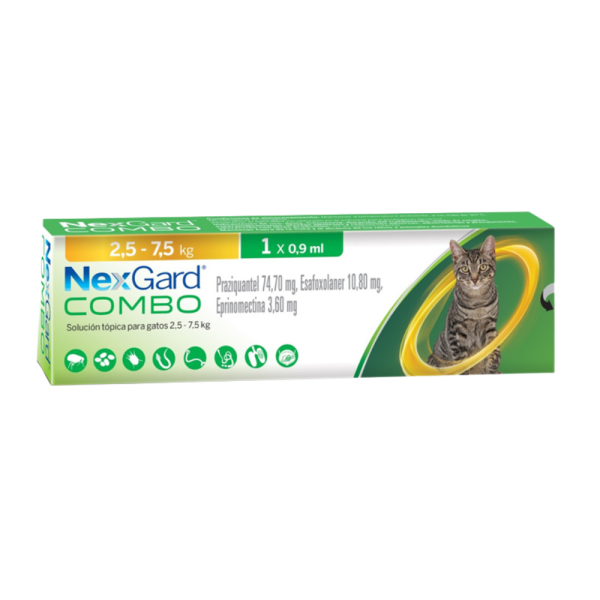 Desparasitante Nexgard Combo Gato 2,5 a 7,5 kg