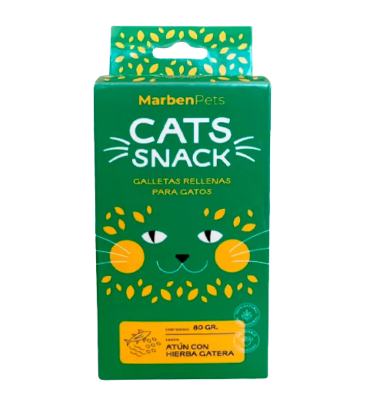 Cat Snacks Galleta Rellena Atún con Hierva Gatera